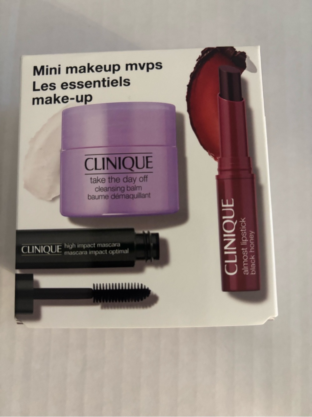 Clinique Mini Makeup Set — Cleansing Balm, Mascara & Lipstick